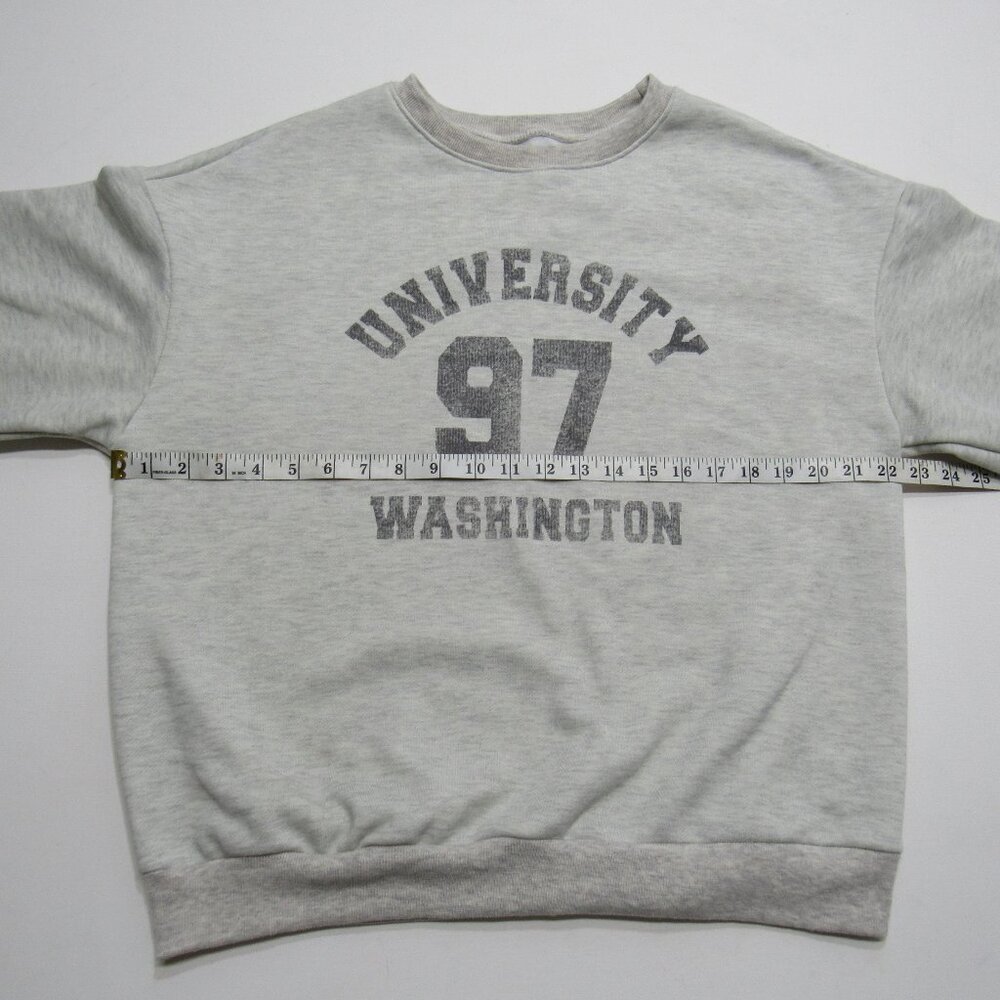 DAZY Women's Letter Graphic Print University Washington Long Sleeve Sweatshirt - Picture 6 of 8